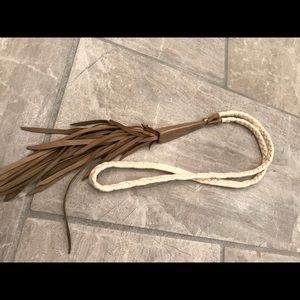 Faux Leather Tassel Rope Necklace